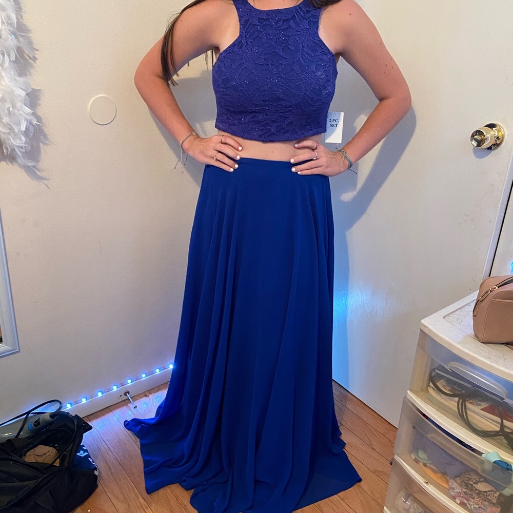 2 piece blue dress size 11/12